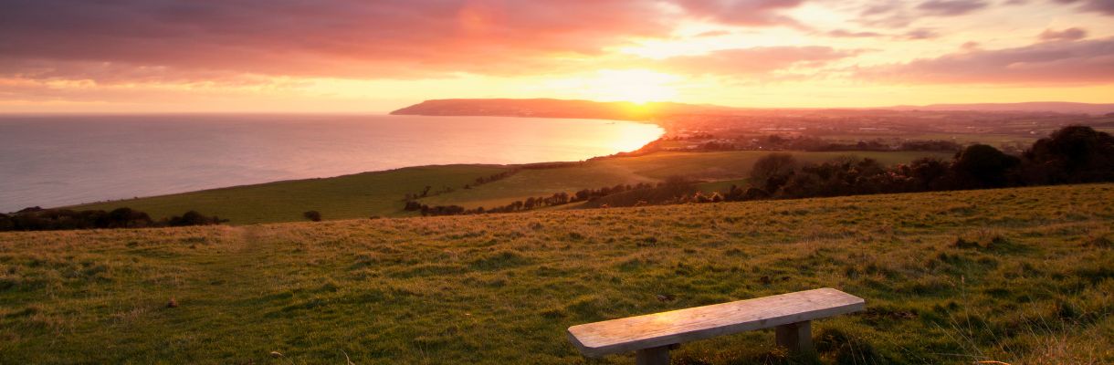 Sunset at Culver Down